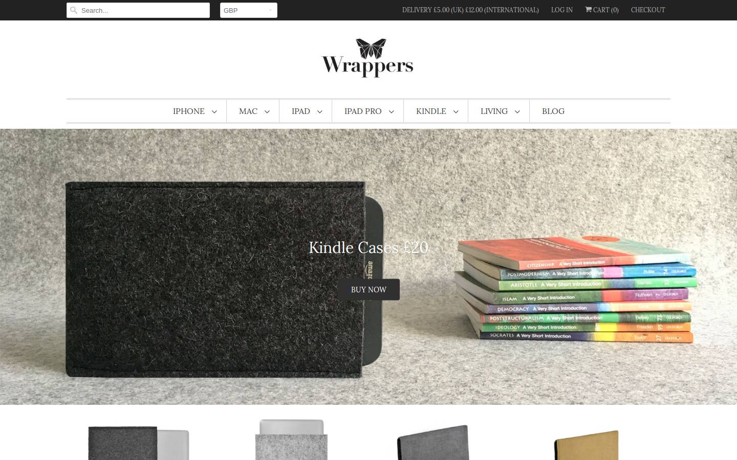 wrappersuk.com homepage screenshot