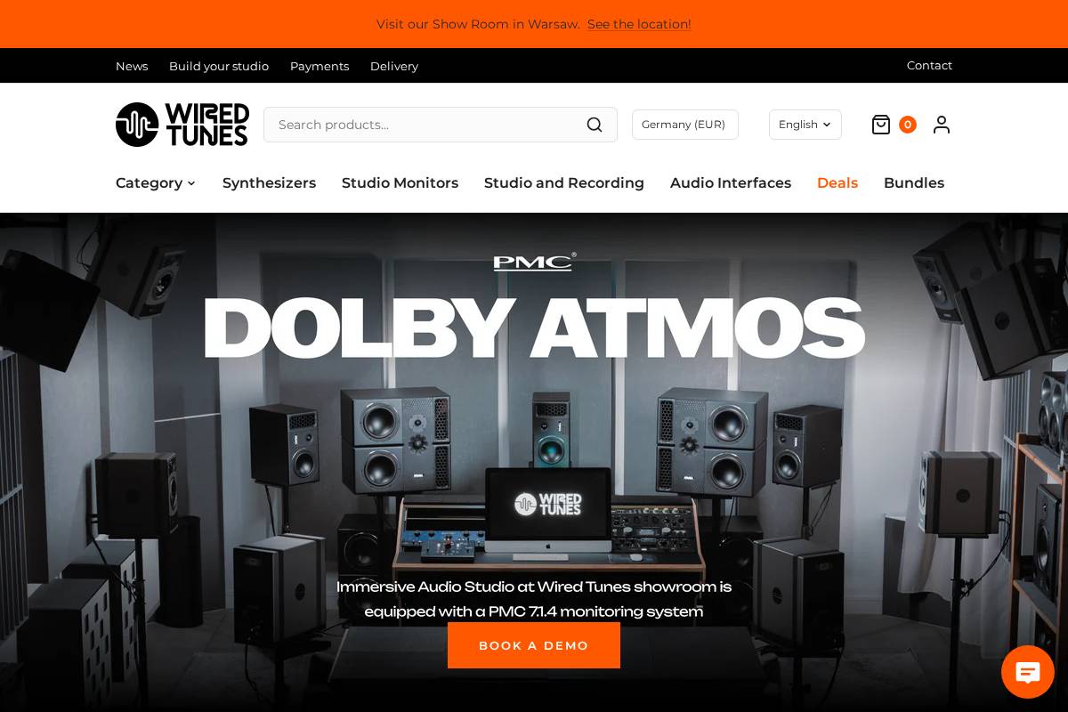 WIRED TUNES homepage screenshot