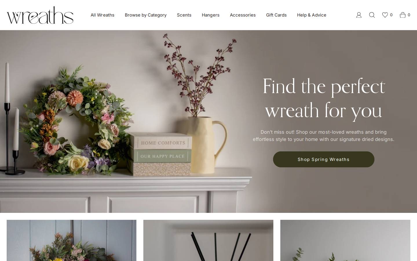 Wreaths.co.uk homepage screenshot