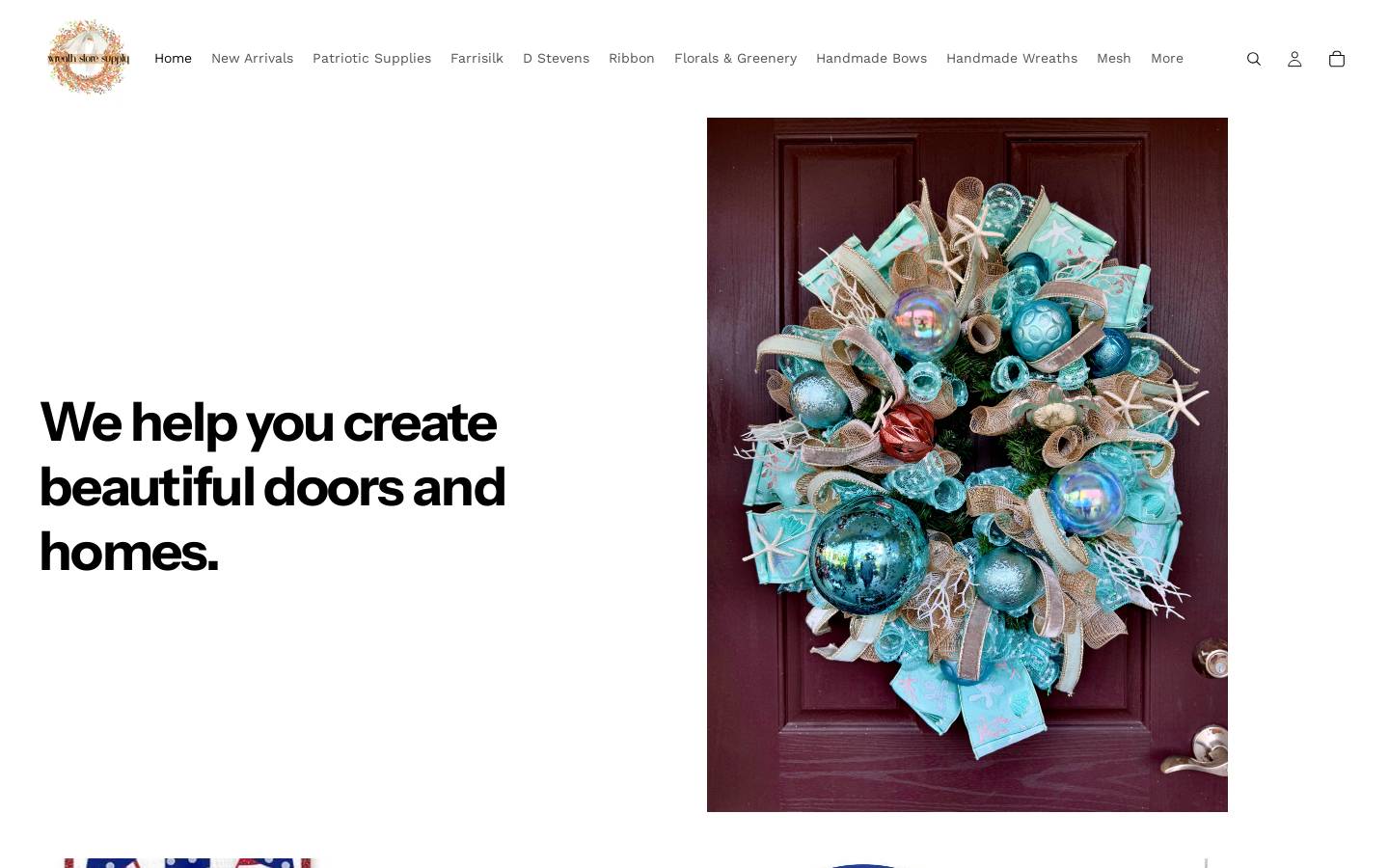 wreathstoresupply.com homepage screenshot