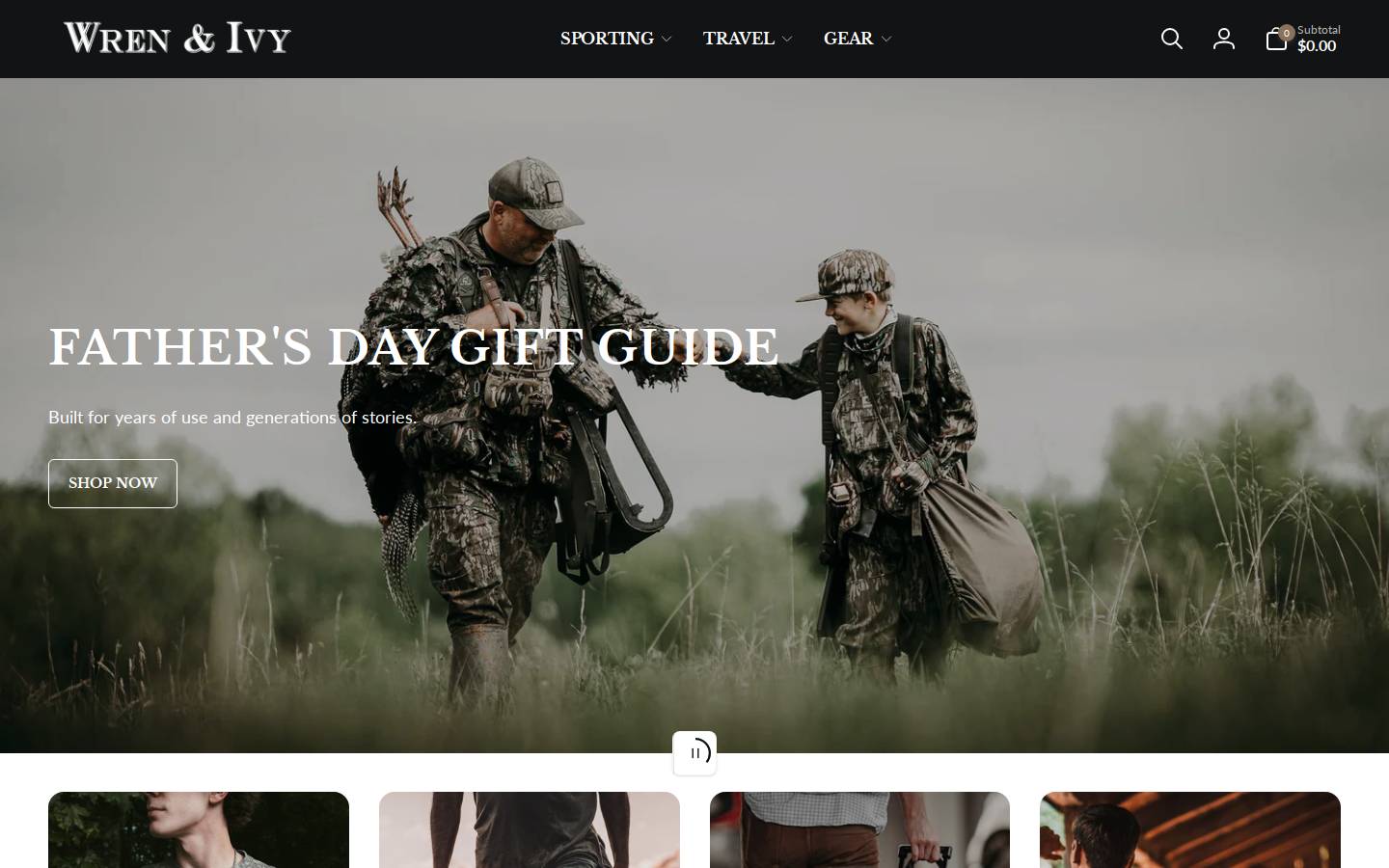 wrenandivy.com homepage screenshot