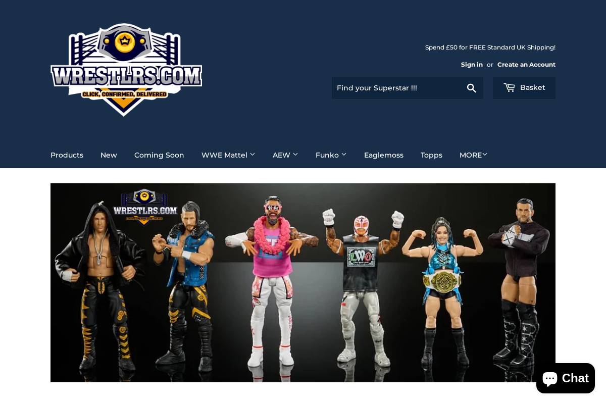 Wrestlrs homepage screenshot