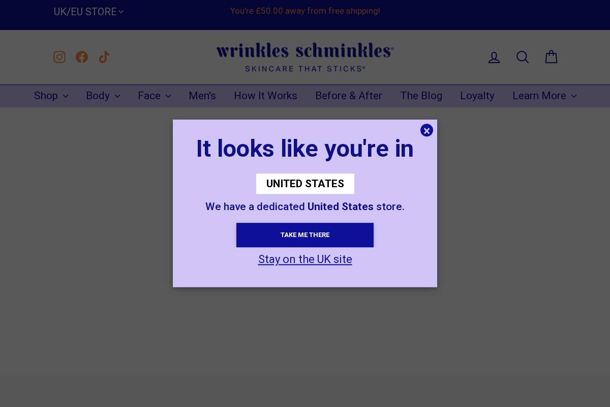 Wrinklesschminkles homepage screenshot