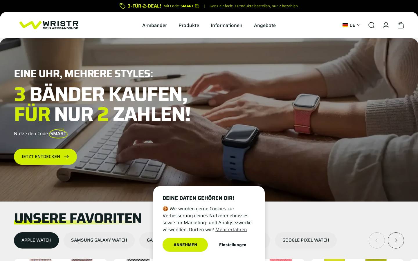 WRISTR GmbH homepage screenshot