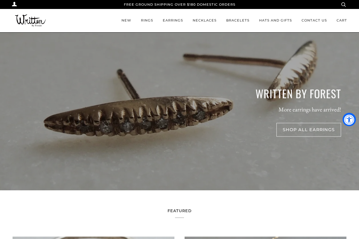 writtenbyforest.com homepage screenshot