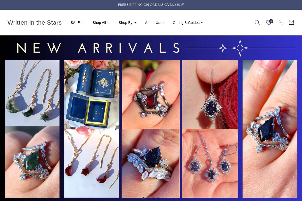 writteninthestarsjewelry.com homepage screenshot