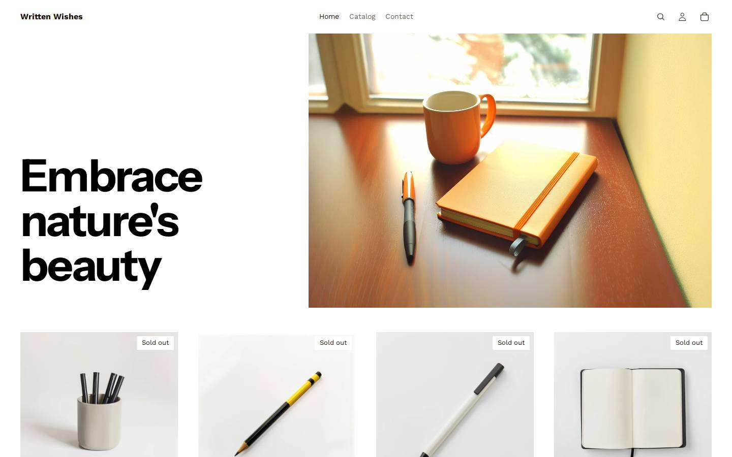 writtenwishes.com homepage screenshot