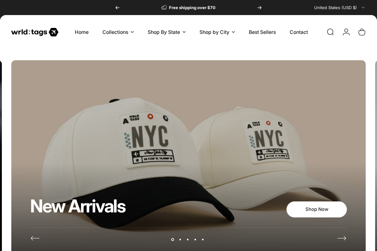 Wrld Tags homepage screenshot