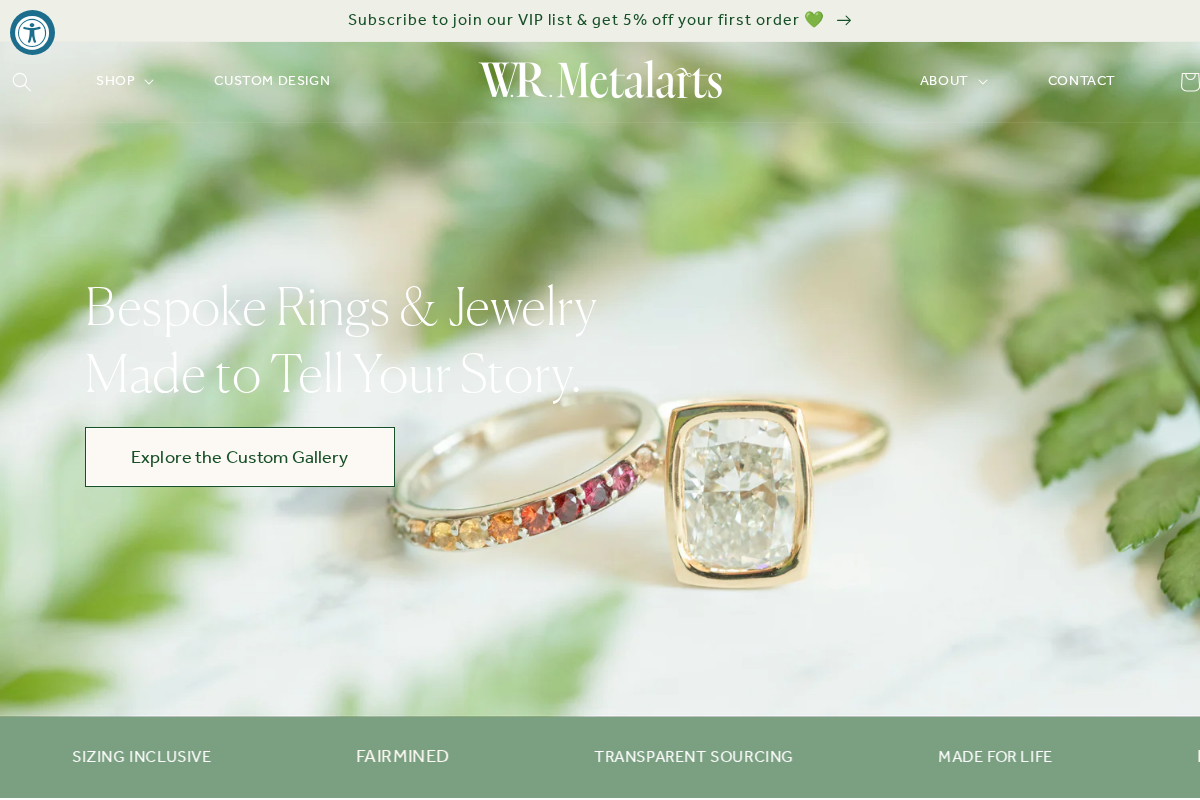 W.R. Metalarts homepage screenshot