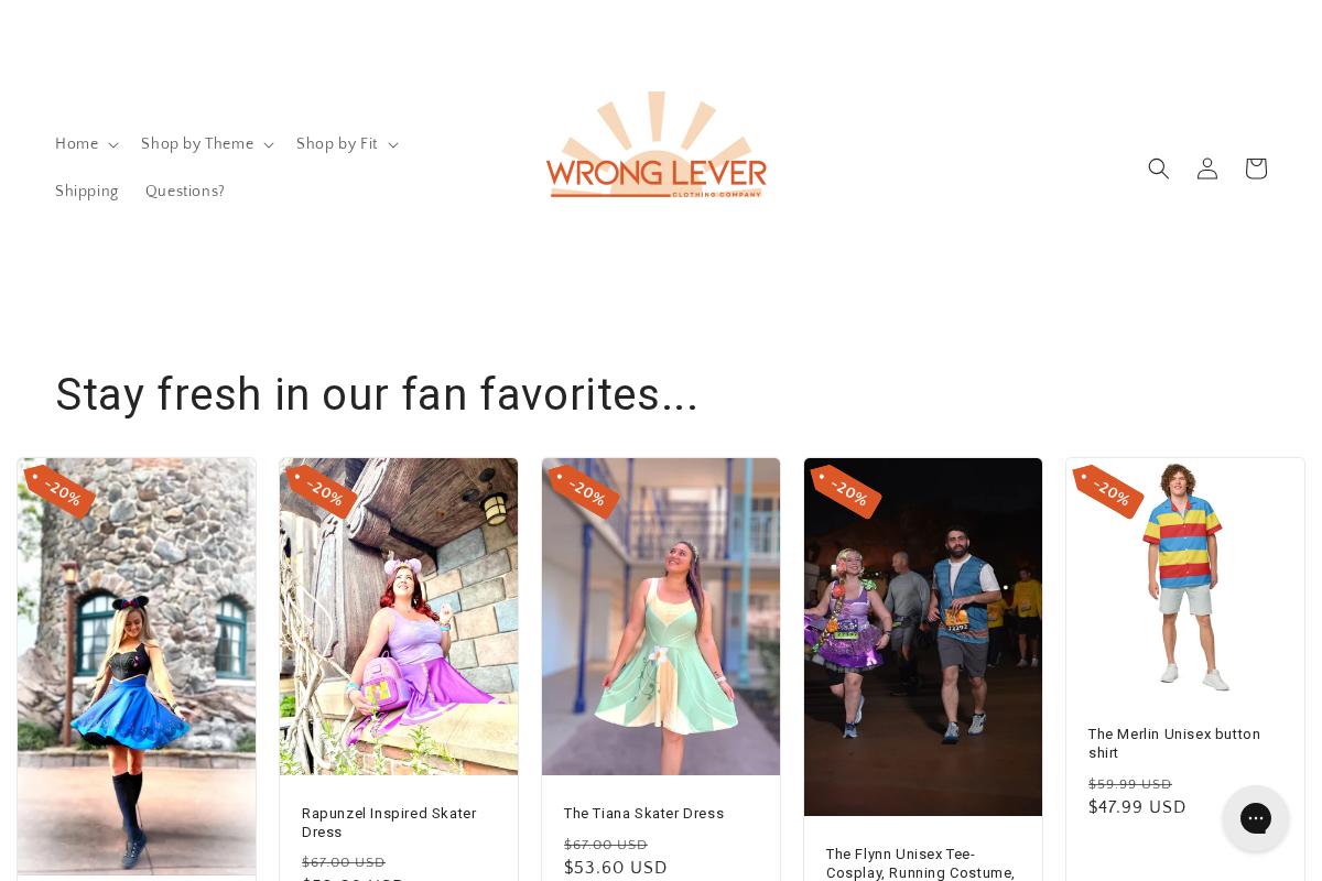 Wrong Lever Clothing homepage screenshot