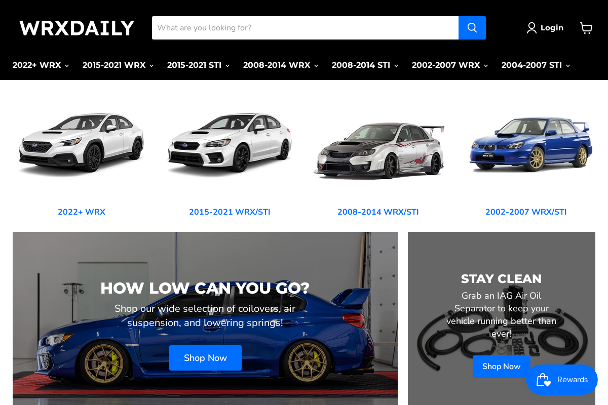 WRXDaily homepage screenshot