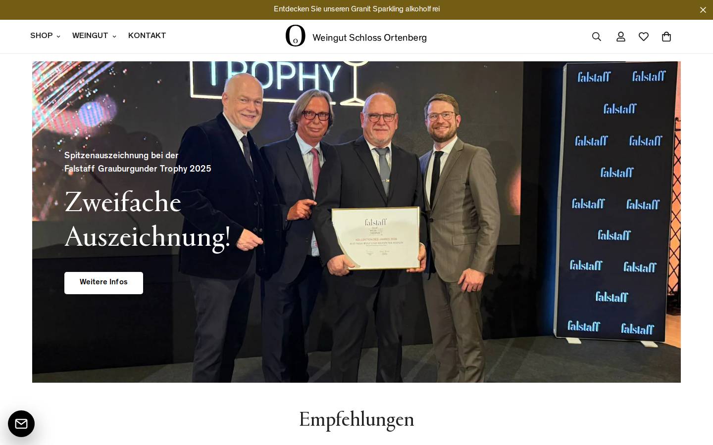Wso Wein homepage screenshot