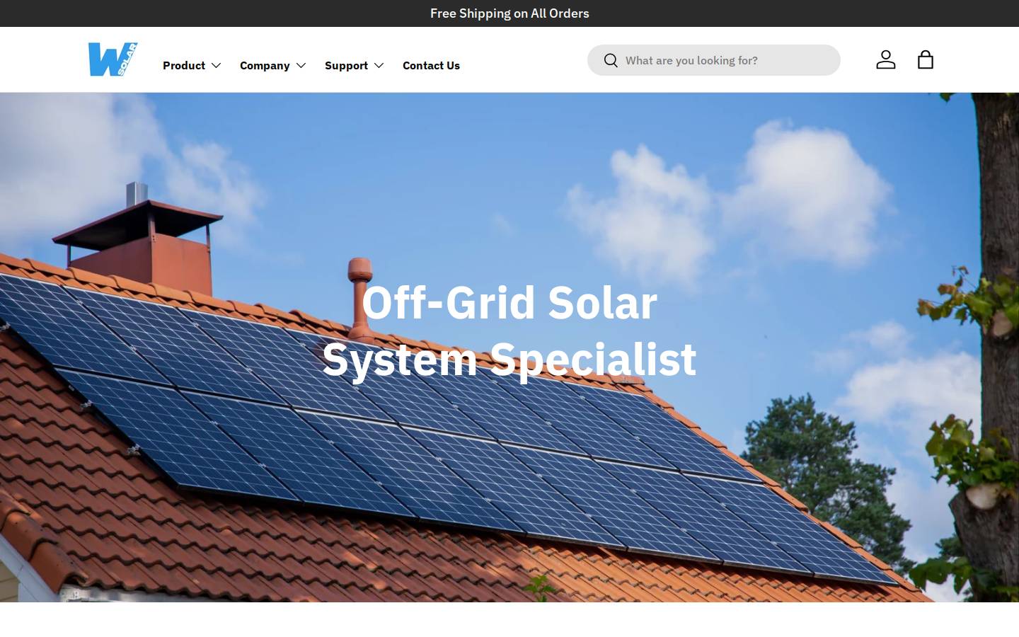 wsolar.com homepage screenshot