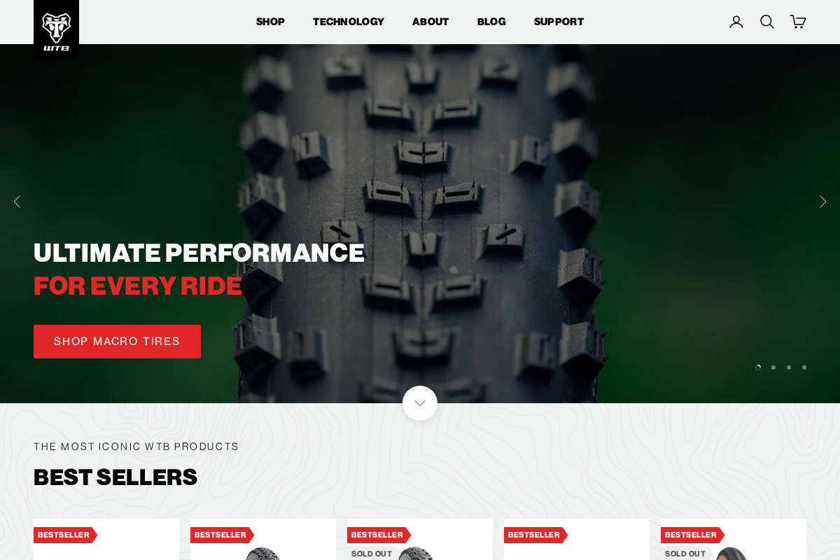 WTB homepage screenshot