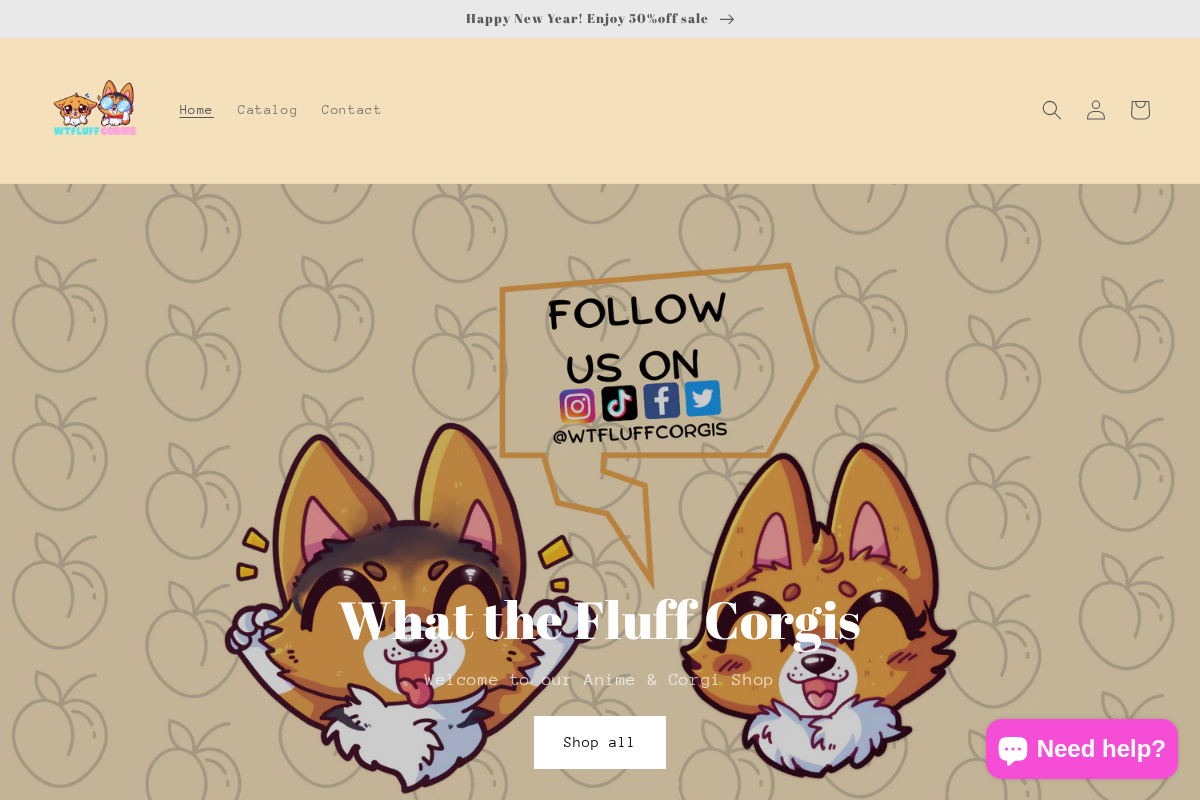 WTFCorgis homepage screenshot