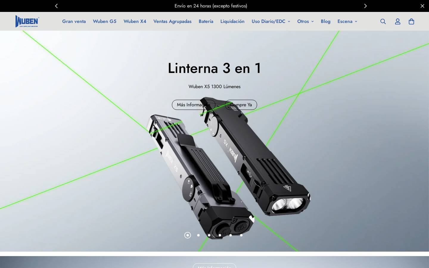 wubenlightmx.com homepage screenshot