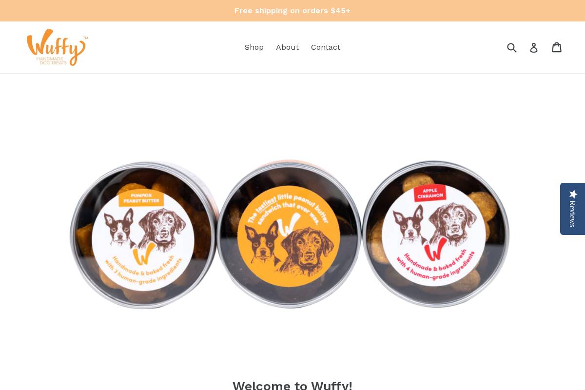 Wuffy homepage screenshot