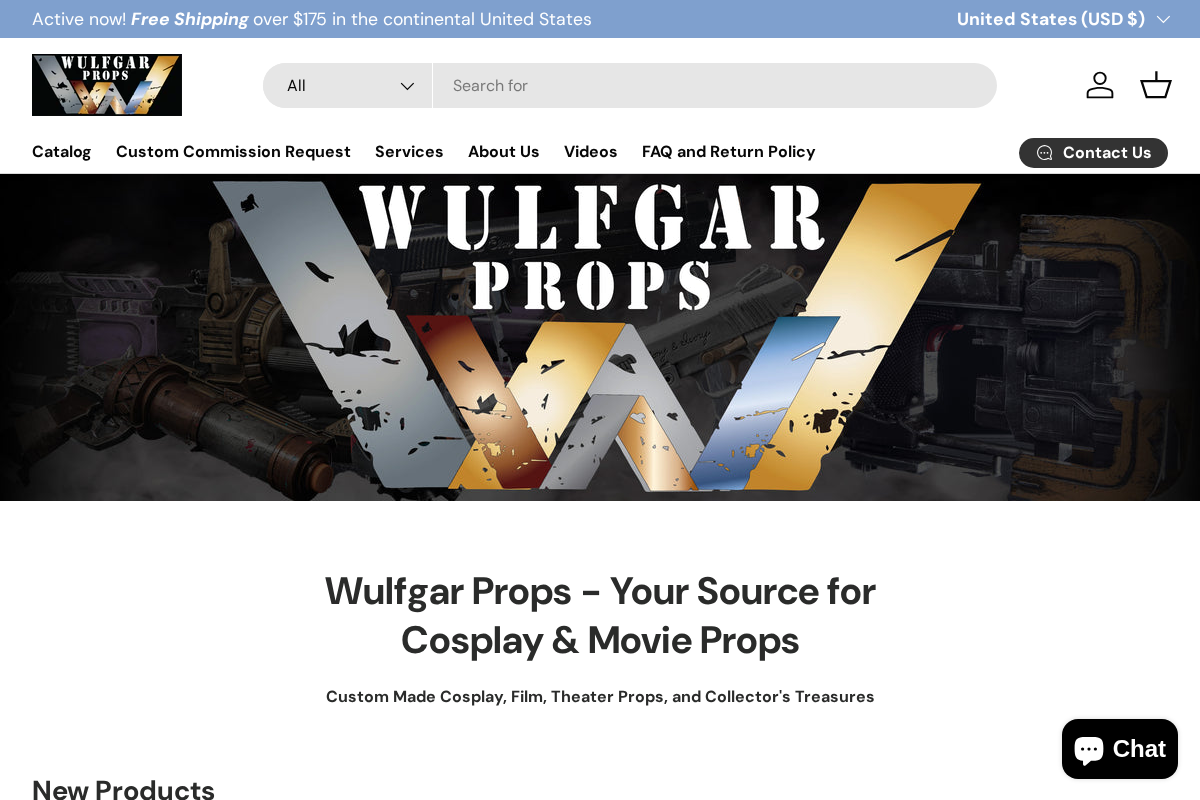 Wulfgar Props homepage screenshot