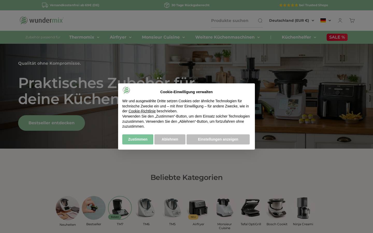 wundermix.de homepage screenshot