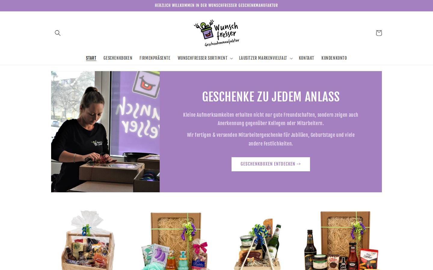 wunschfresser.de homepage screenshot