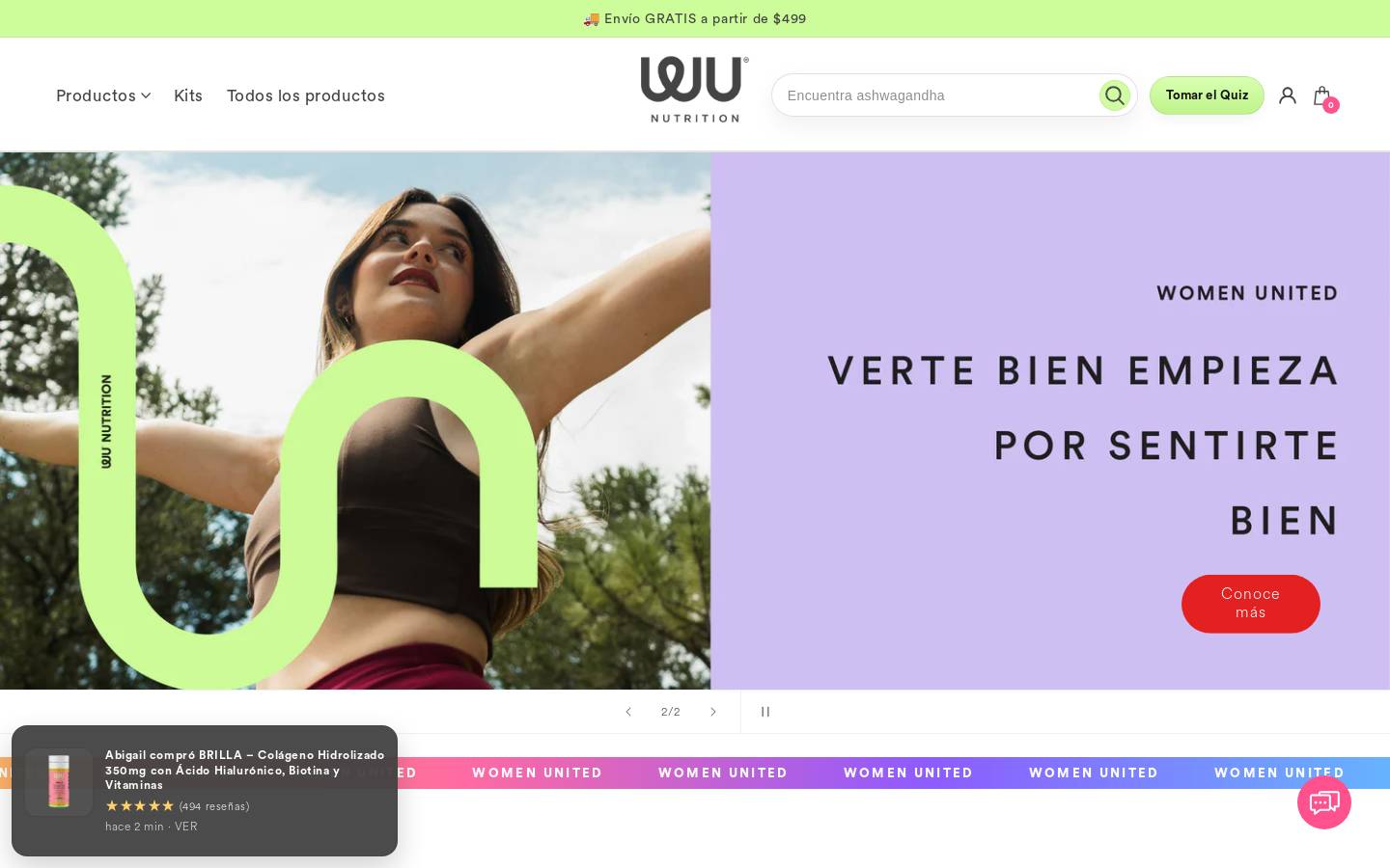 wunutrition.com homepage screenshot