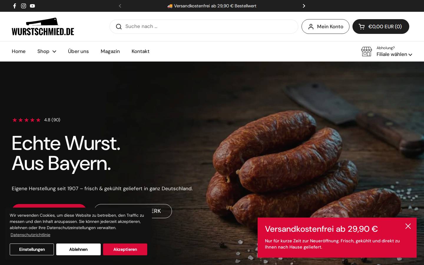 wurstschmied.de homepage screenshot
