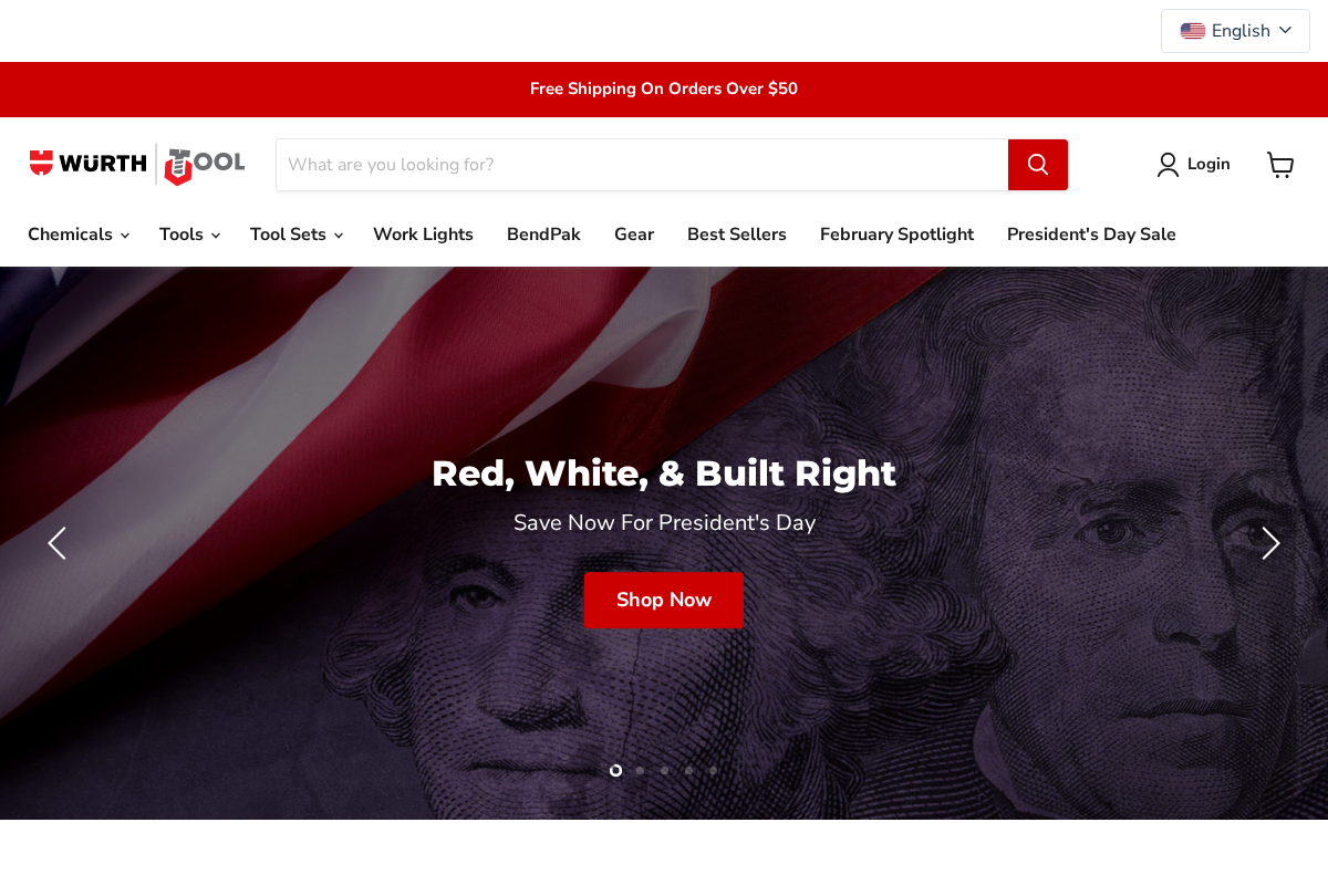 Würth Tools Official Store | The Official Home of Wurth Tools in the USA. homepage screenshot
