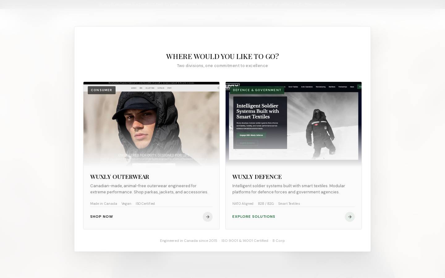 Wuxly Movement homepage screenshot