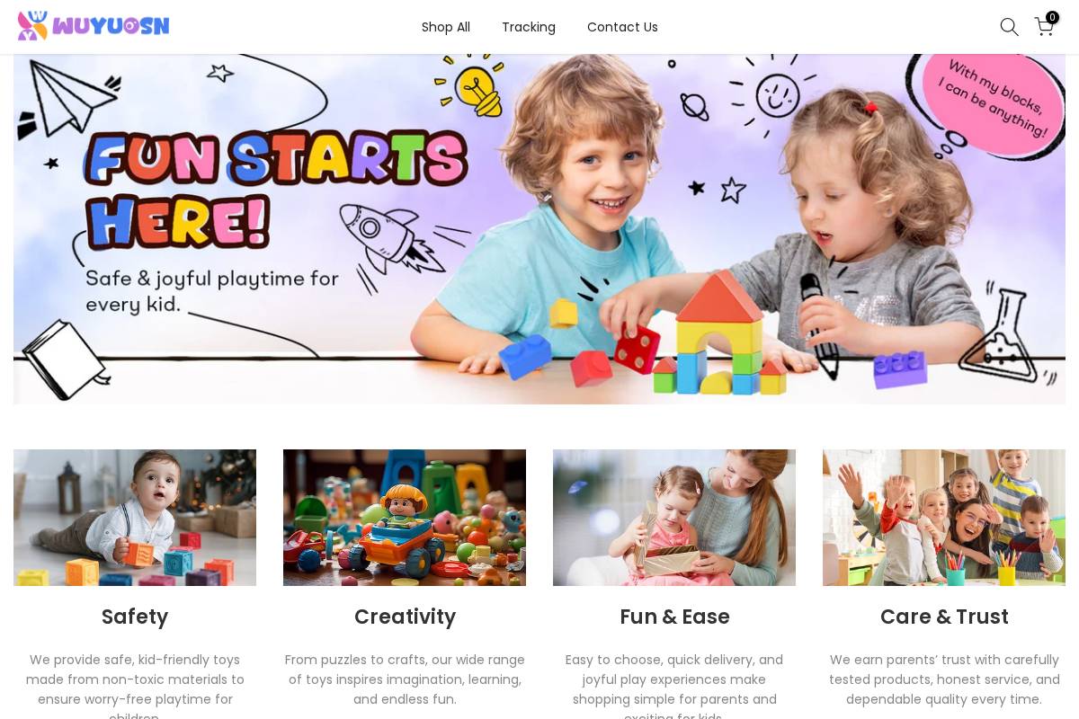 Wuyuosn homepage screenshot