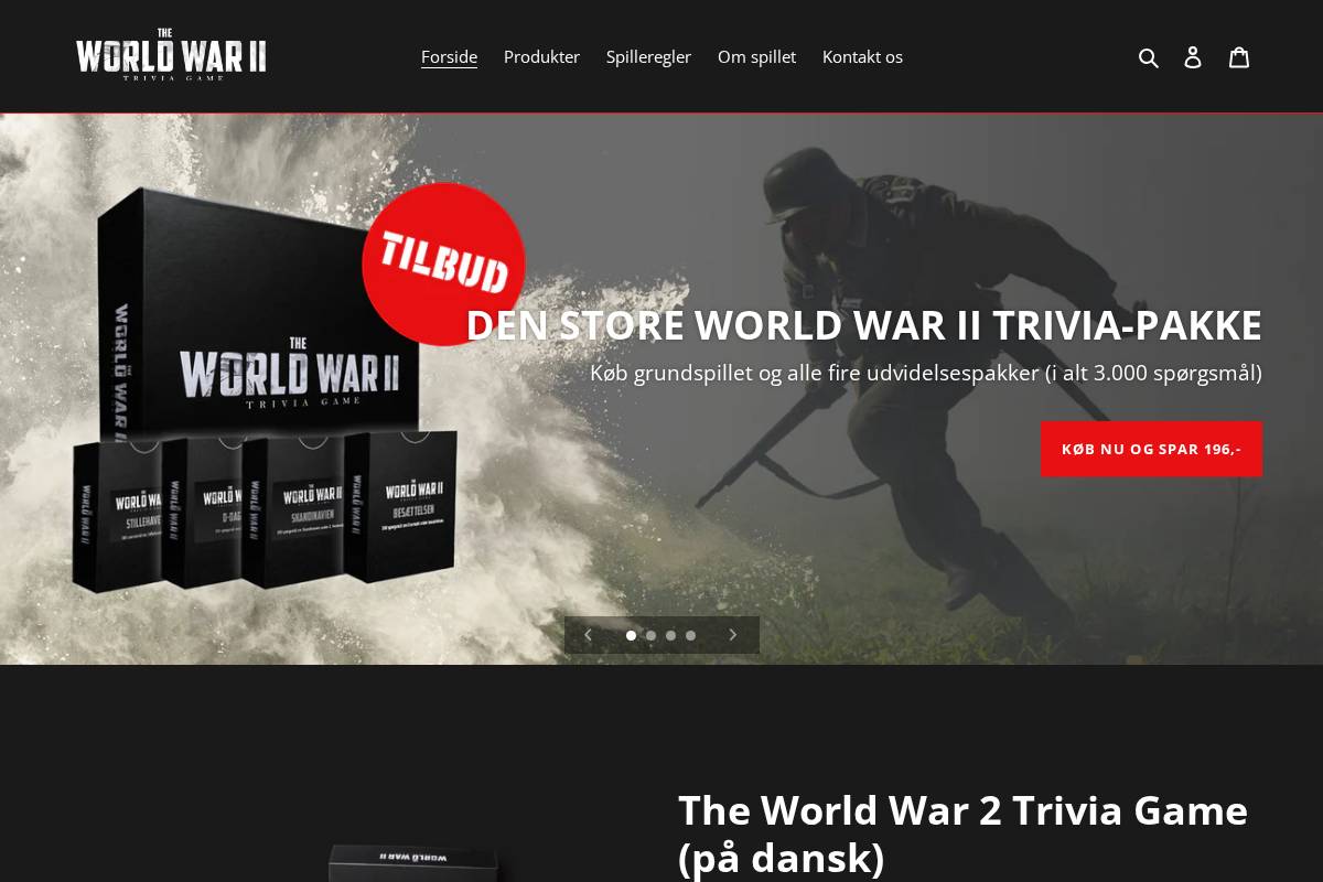 ww2trivia.com homepage screenshot