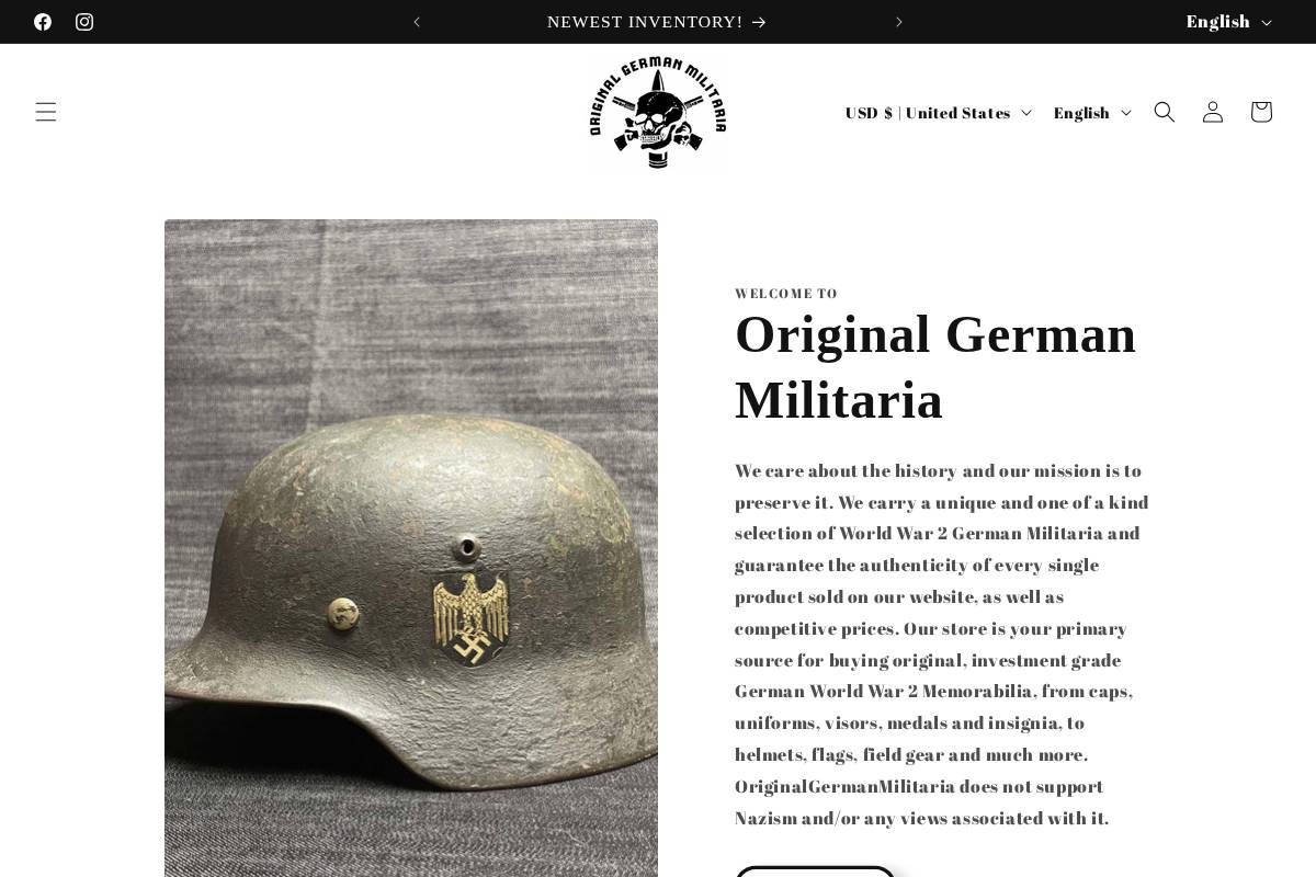 ww2warehouse.com homepage screenshot