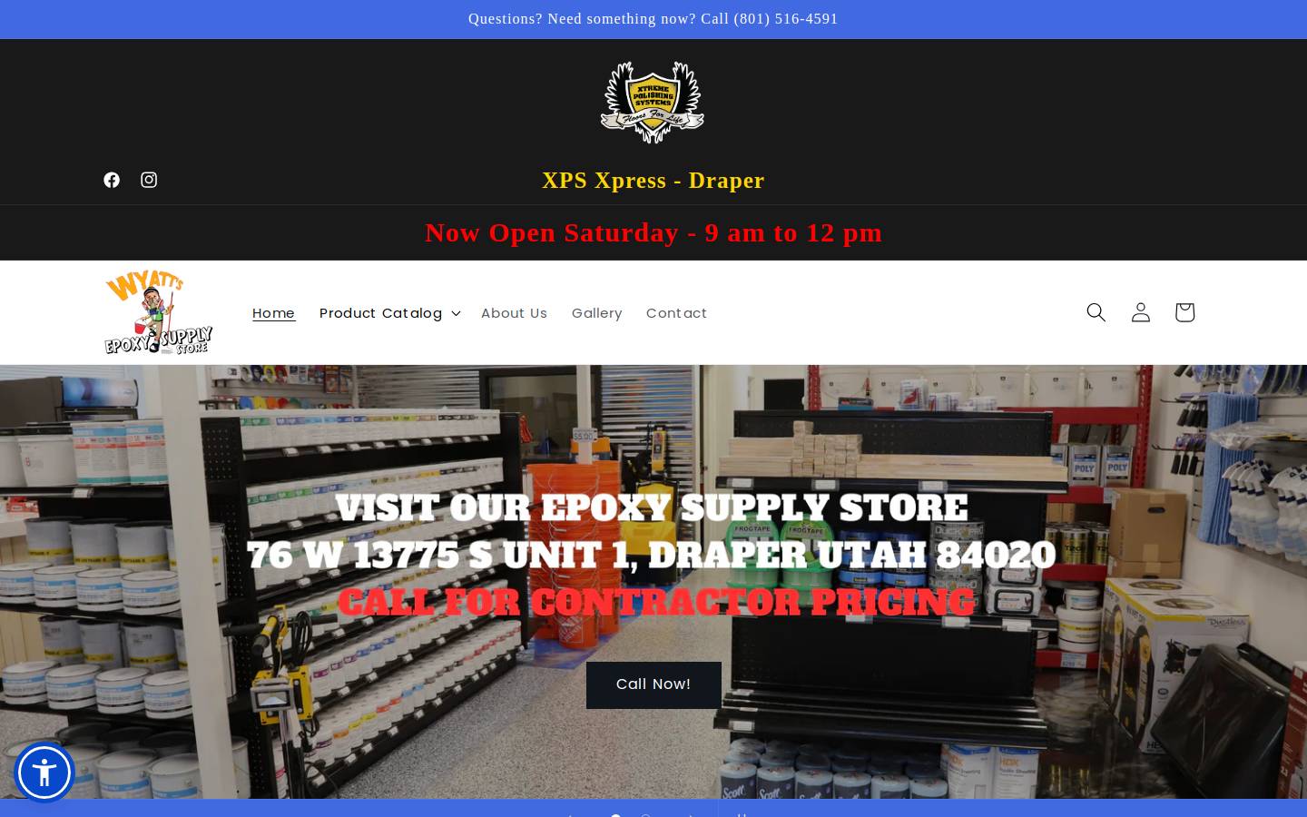 wyattsepoxy.com homepage screenshot