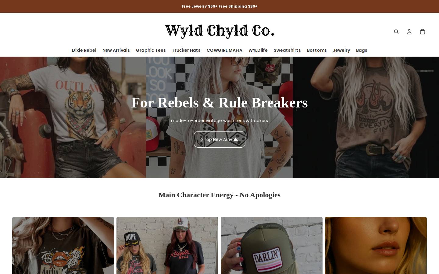 wyldchyldco.com homepage screenshot