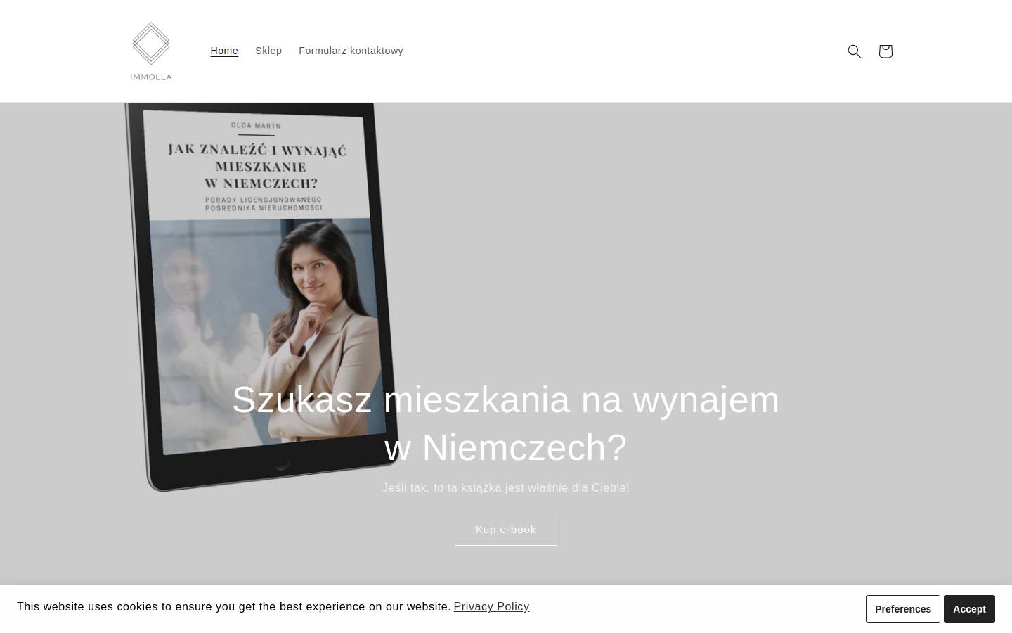 wynajemnieruchomosci.de homepage screenshot