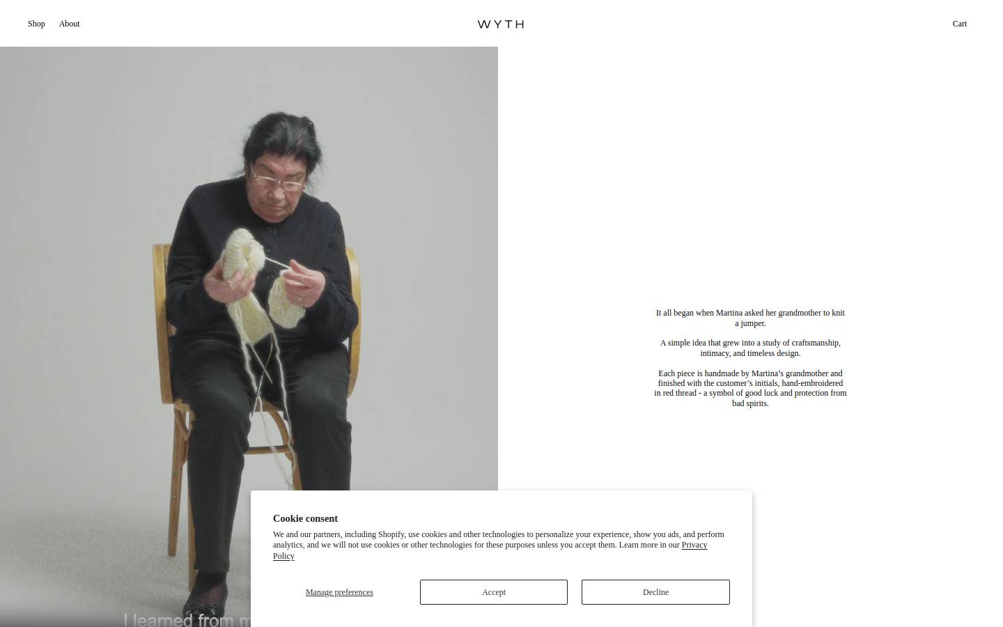 wythlabel.com homepage screenshot