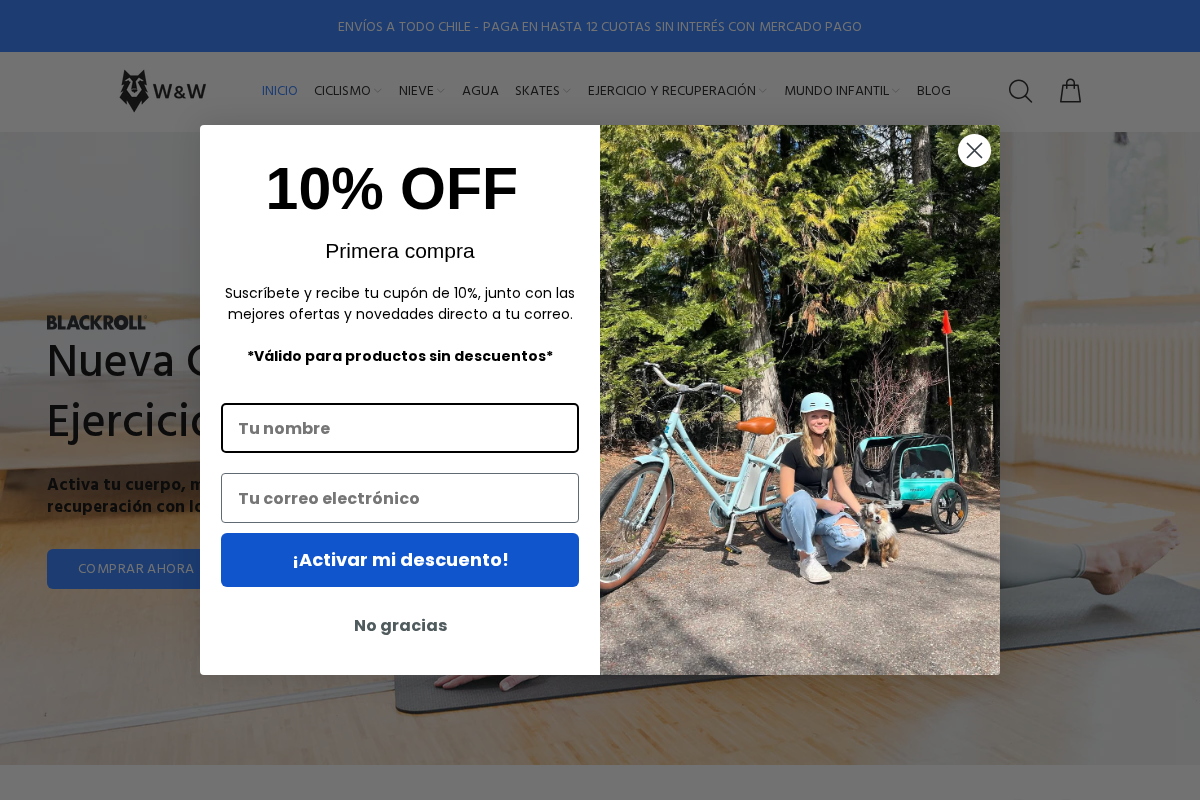 Bicicletería W&W homepage screenshot
