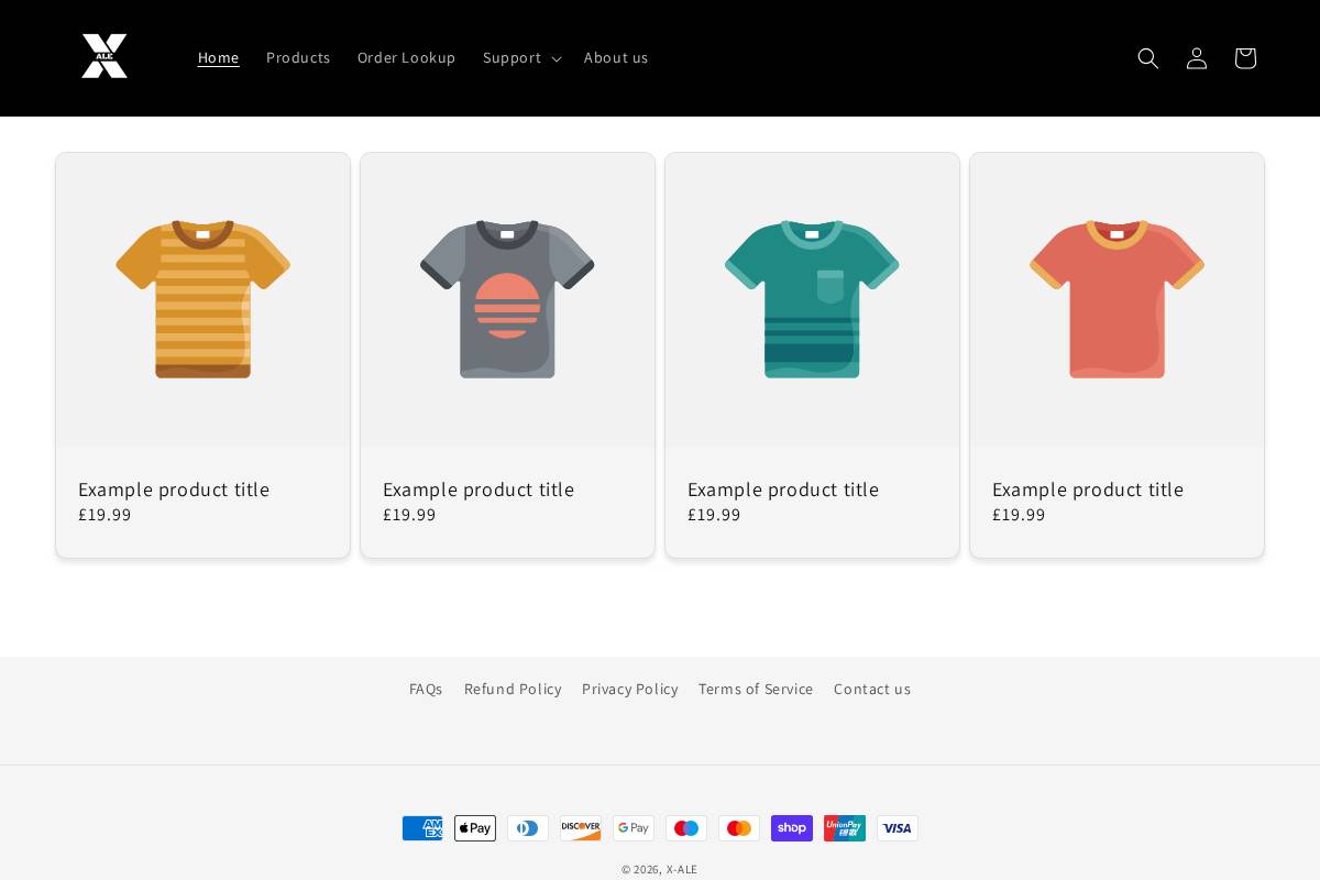 x-ale.co homepage screenshot