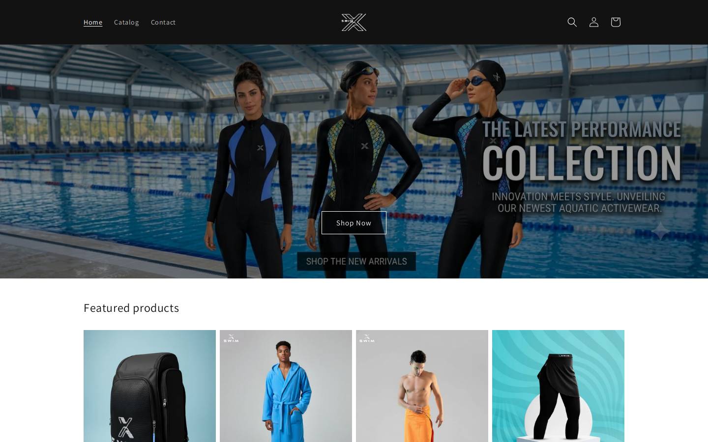 x-swim.com homepage screenshot