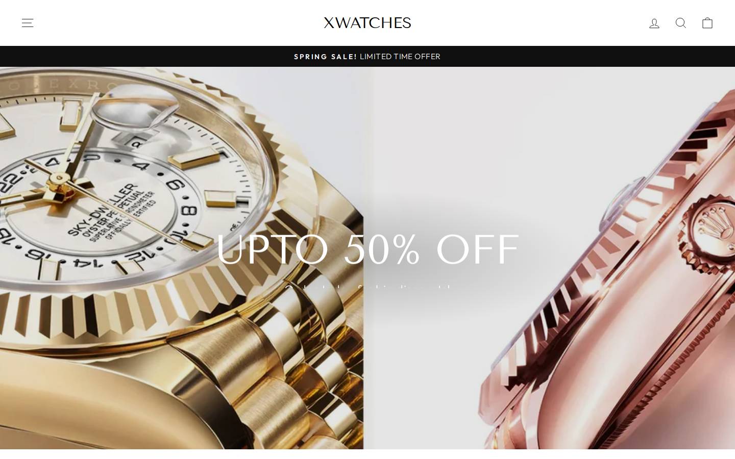 x-watches.com homepage screenshot