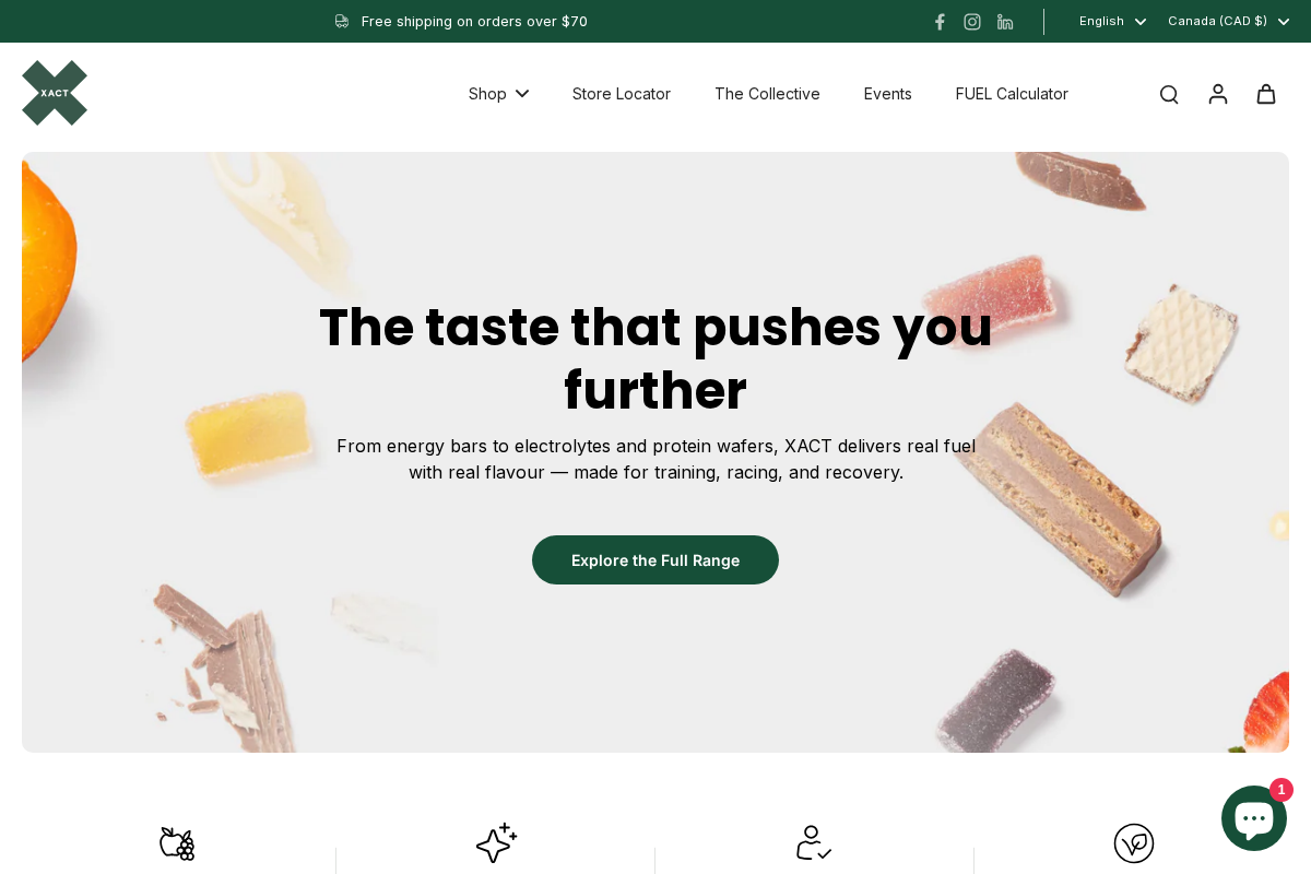 xactnutrition homepage screenshot