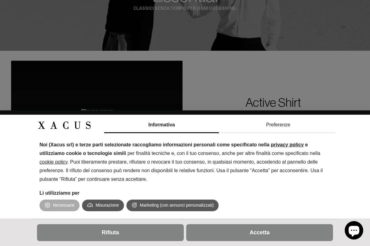 Xacus- Fine Italian Shirts&nbsp; Collezioni Camiceria & homepage screenshot