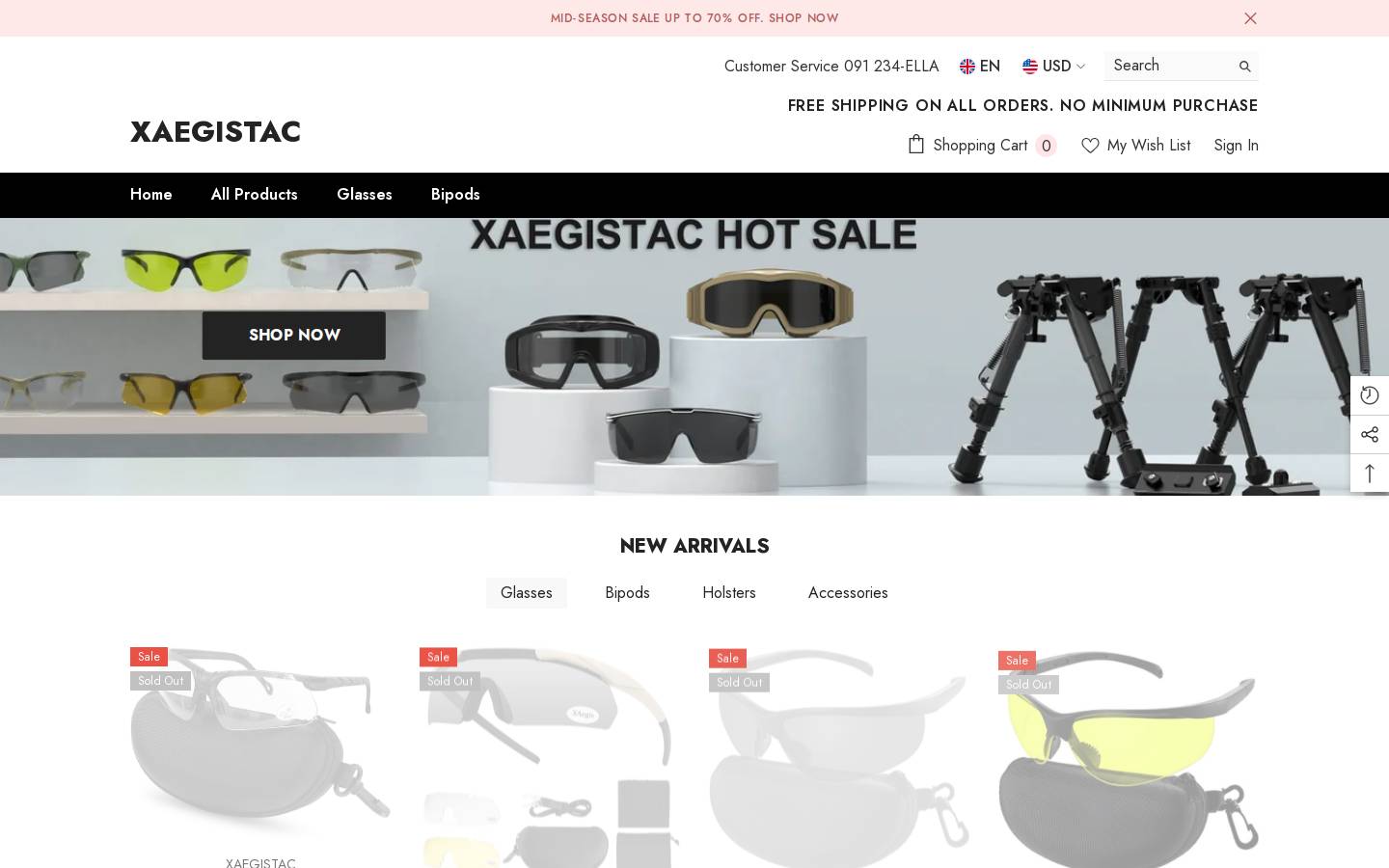 xaegistac.com homepage screenshot