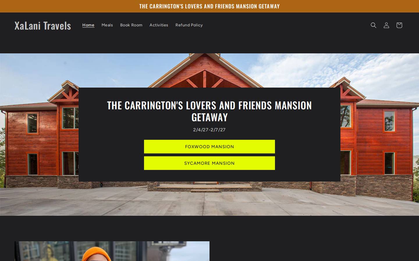 xalanitravels.com homepage screenshot