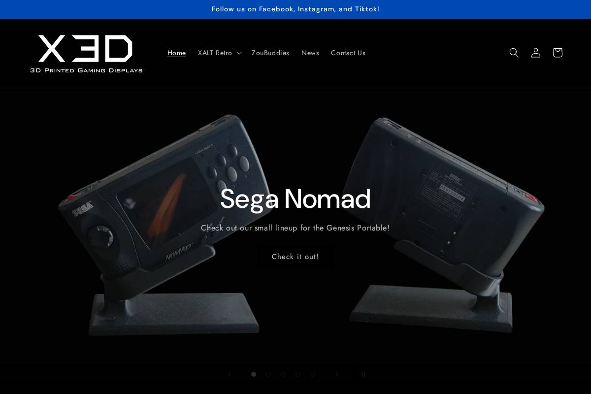 xalt3ddesigns.com homepage screenshot