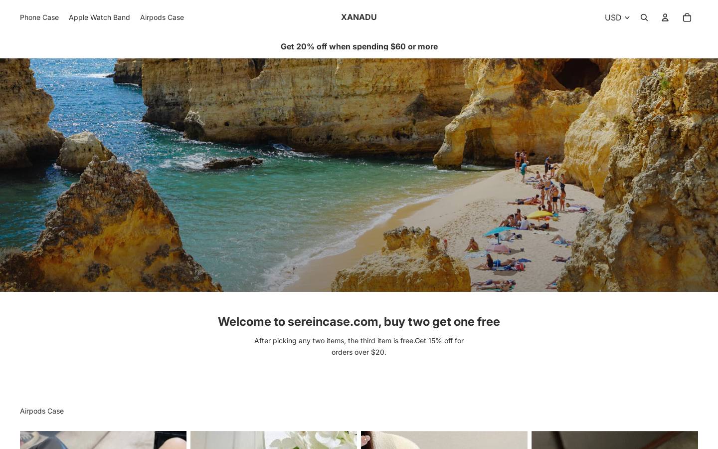 xanaducase.com homepage screenshot