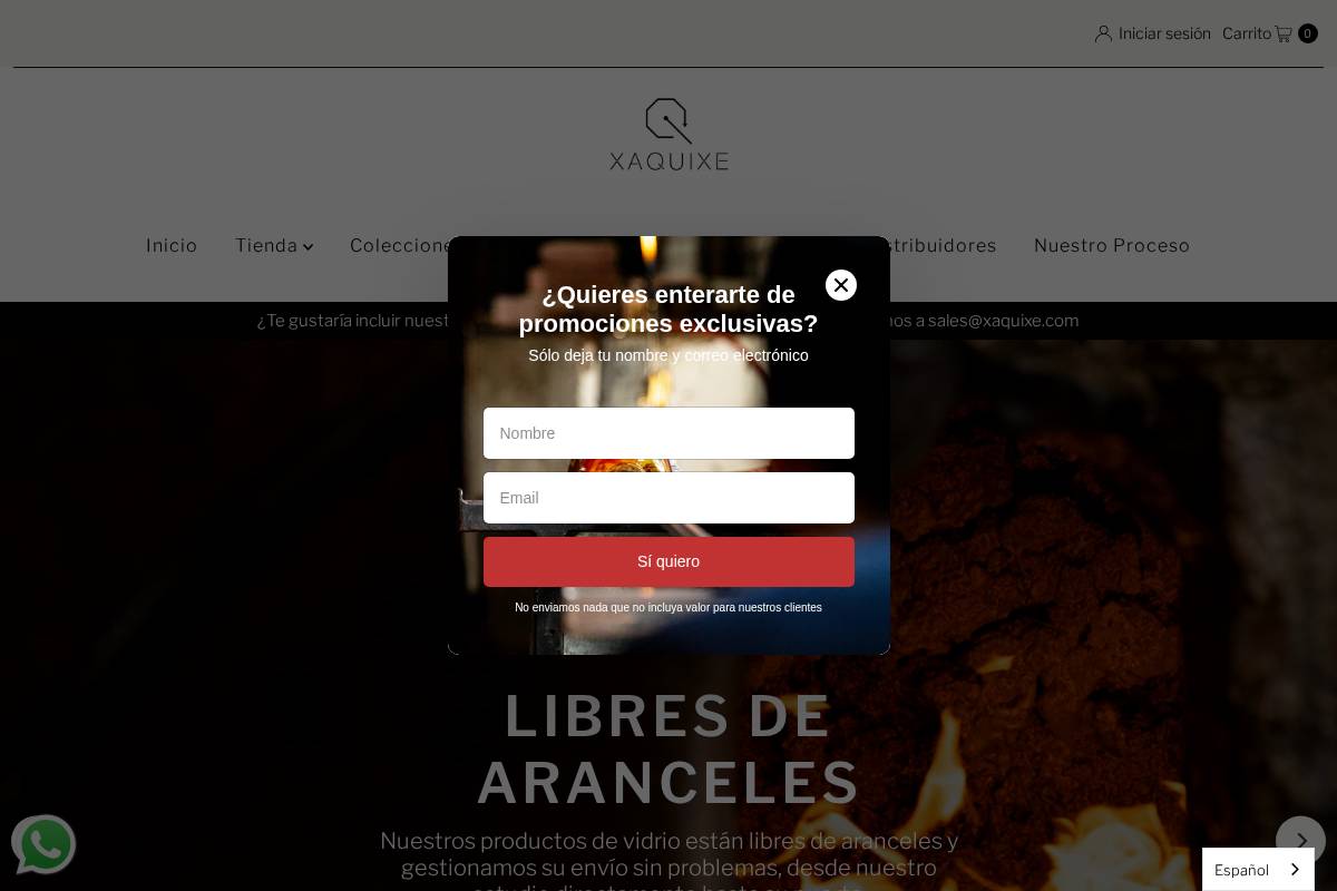 xaquixe.com homepage screenshot