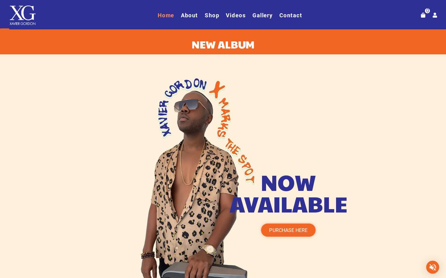 xaviergordonmusic.com homepage screenshot