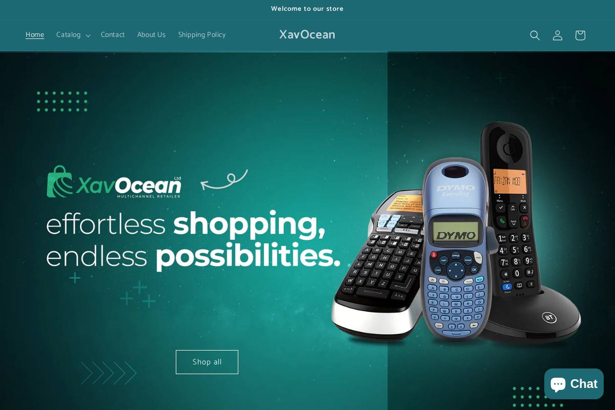 XavOcean homepage screenshot