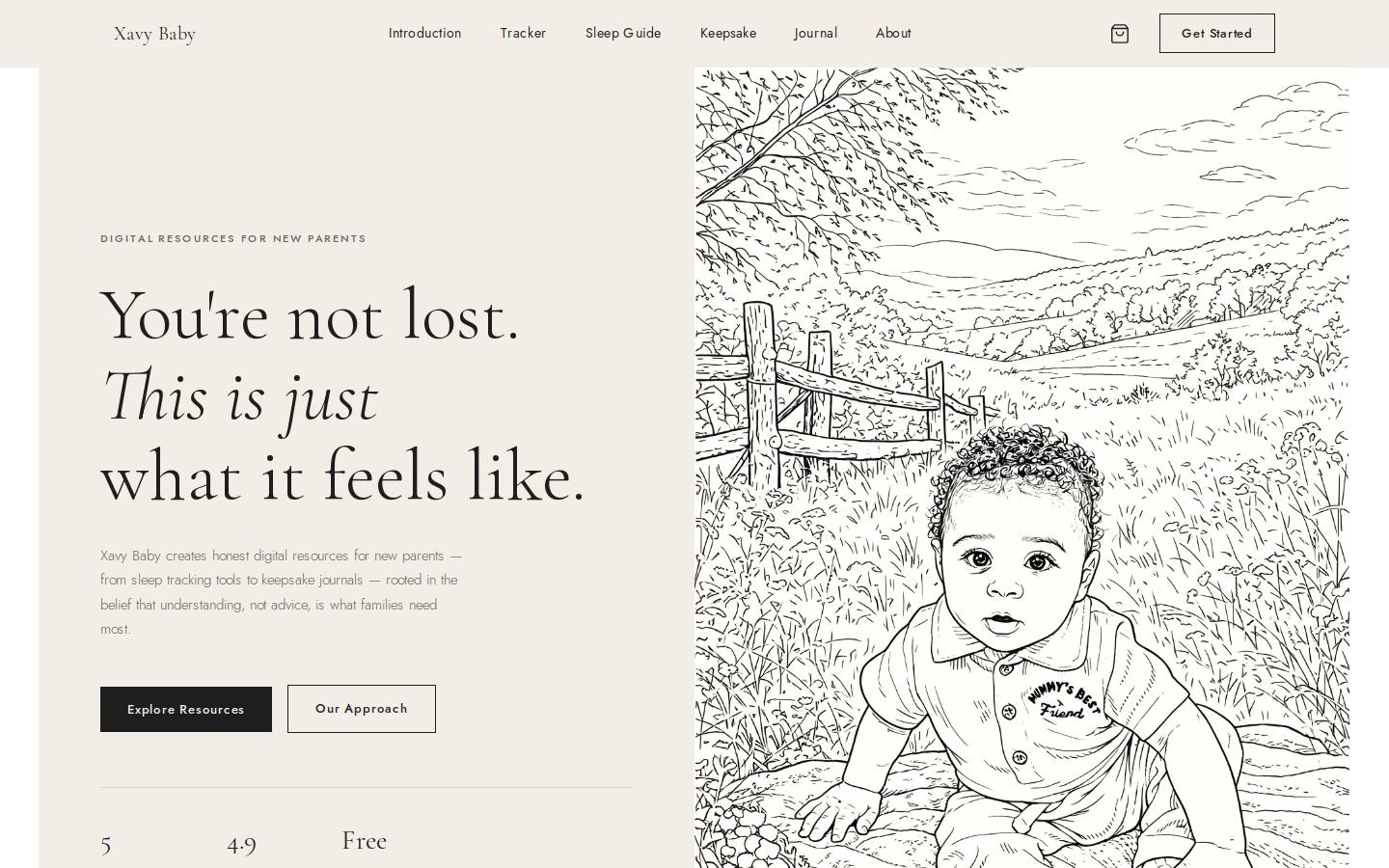 xavybaby.com homepage screenshot
