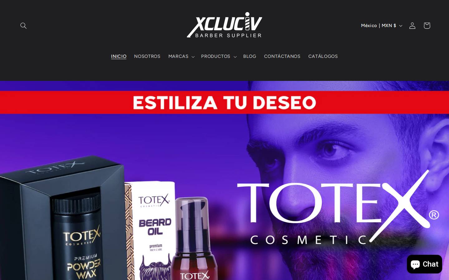 xcluciv.mx homepage screenshot